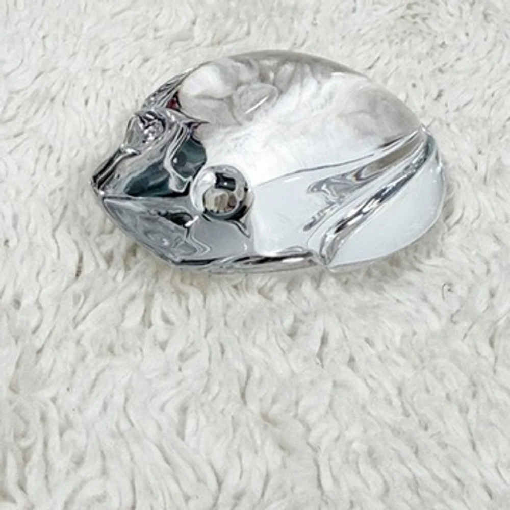 Vintage Val St. Lambert Crystal Frog Paperweight Made In Belgium De Sousa - Picture 3 of 12